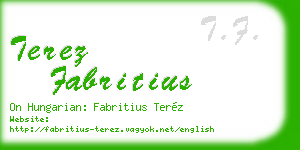 terez fabritius business card